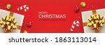 merry christmas and new year... | Shutterstock .eps vector #1863113014