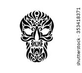 tribal tattoo skull. ornate... | Shutterstock .eps vector #353418371