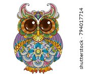 Vector Zendoodle Ornate Owl...