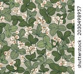 vector floral seamless pattern... | Shutterstock .eps vector #2030498957
