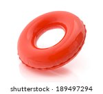 Blank Red Pool Ring Isolated On ...