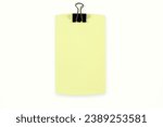 Blank light yellow paper card...