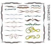 calligraphic design elements | Shutterstock .eps vector #137289431