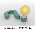question mark lamp and light... | Shutterstock . vector #279571244