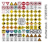 road signs and symbols | Shutterstock .eps vector #372855391