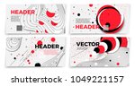 vector new memphis style banner ... | Shutterstock .eps vector #1049221157