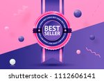 vector 3d realistic best seller ... | Shutterstock .eps vector #1112606141