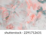 Art modern oil and acrylic smear blot canvas painting wall. Abstract texture pastel color stain brushstroke texture background.