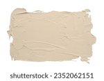 Small photo of Modelling Clay putty smear painting blot Abstract gray beige color stain brushstroke texture background.
