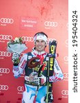 Small photo of VAL GARDENA, ITALY 21 December 2013: CLAREY Johan (FRA) takes 3rd place during the Audi FIS Alpine Ski World Cup Men's DOWNHILL