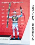 Small photo of VAL GARDENA, ITALY 21 December 2013: CLAREY Johan (FRA) takes 3rd place during the Audi FIS Alpine Ski World Cup MenA?A¢??s DOWNHILL