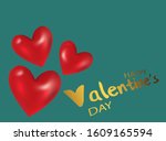valentines day celebration... | Shutterstock .eps vector #1609165594