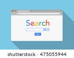 simple browser window on blue... | Shutterstock .eps vector #475055944