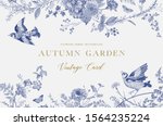 autumn garden. vector... | Shutterstock .eps vector #1564235224