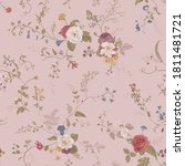 vintage floral seamless pattern.... | Shutterstock .eps vector #1811481721