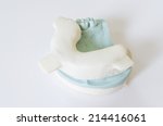 an individual tray and a dental ... | Shutterstock . vector #214416061