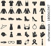 vector set of clothes icons | Shutterstock .eps vector #180061547