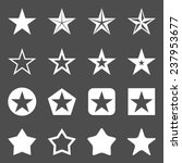 vector set of white star icons | Shutterstock .eps vector #237953677