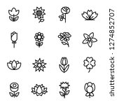flower icons pack. isolated... | Shutterstock .eps vector #1274852707