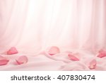 Rose Petals On Soft Silk