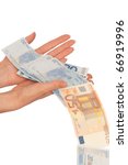 Small photo of Leak of money from the hands of the improvident person