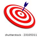 3d illustration of darts over... | Shutterstock . vector #23105311