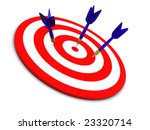 3d illustration of darts over... | Shutterstock . vector #23320714