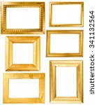 collection of wooden frames... | Shutterstock . vector #341132564