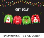 cute banner for ugly sweater... | Shutterstock . vector #1173790084