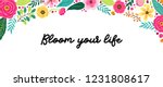 cute spring flowers horizontal... | Shutterstock .eps vector #1231808617