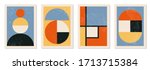 set of minimal 20s geometric... | Shutterstock .eps vector #1713715384