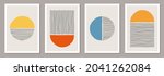 set of minimal 20s geometric... | Shutterstock .eps vector #2041262084