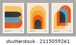 set of minimal 20s geometric... | Shutterstock .eps vector #2115059261