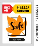 bright eye catching sale... | Shutterstock .eps vector #495852331