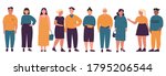 overweight different age men... | Shutterstock . vector #1795206544