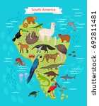  animals and birds on south... | Shutterstock .eps vector #692811481