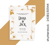 wedding card design with golden ... | Shutterstock .eps vector #1438150544