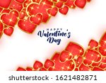 shiny red and golden hearts... | Shutterstock .eps vector #1621482871