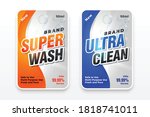 super wash detergent label for... | Shutterstock .eps vector #1818741011