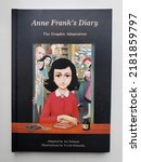 Small photo of Bangkok, Thailand - July 24, 2022: Cover of the book entitled "Anne Frank's Diary", the graphic adaptation by Ari Folman.