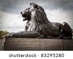 Bronze Sculpture Of A Lion In...