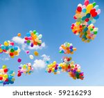 Lots Of Colorful Balloons On...