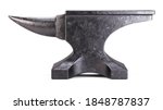 Old black anvil isolated on white background 3d