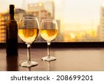 Wine Glasses In Romantic...
