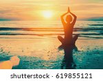 Meditation Yoga Silhouette Of...