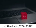 Small photo of Malware attack virus alert , malicious software infection , cyber security awareness training to protect business information from threat attacks
