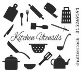 set of kitchen tools... | Shutterstock .eps vector #315269591