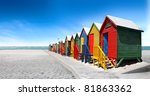 Colored Bathing Cabins On A...