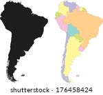 highly detailed continent... | Shutterstock .eps vector #176458424