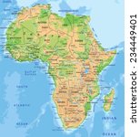 High Detailed Africa Physical...
